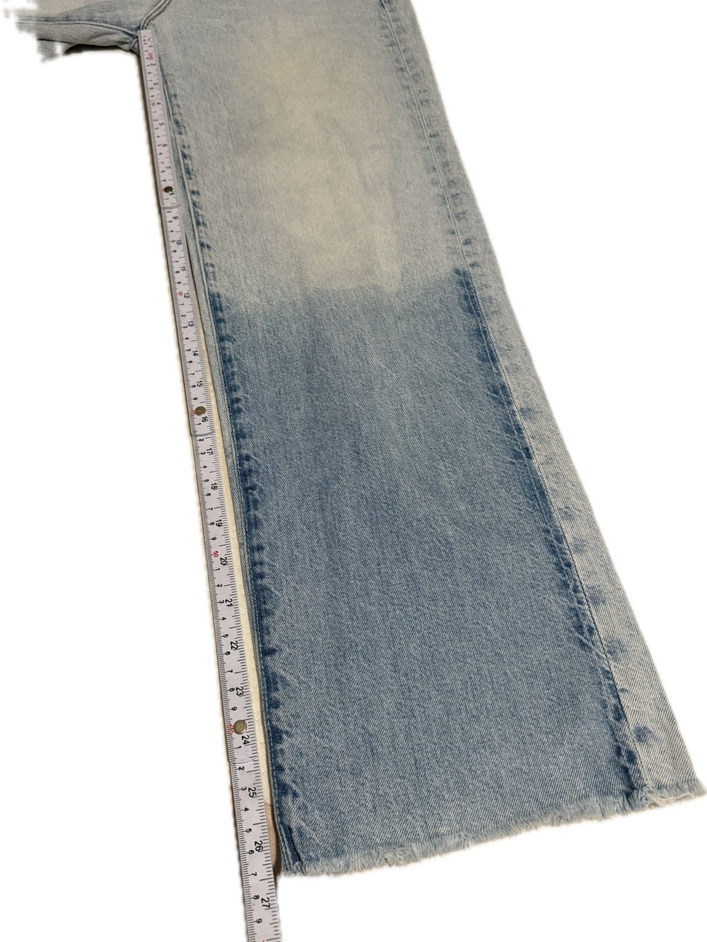 Mother Denim "Rambler Ankle Fray" Jeans Sz 25 High-Waist, Raw Hem, Two-Tone - Picture 9 of 16